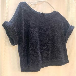 Heather blue crop top